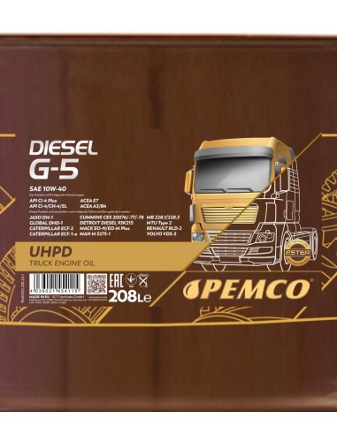 Моторно Масло PEMCO DIESEL G-5 UHPD 10W-40 208L