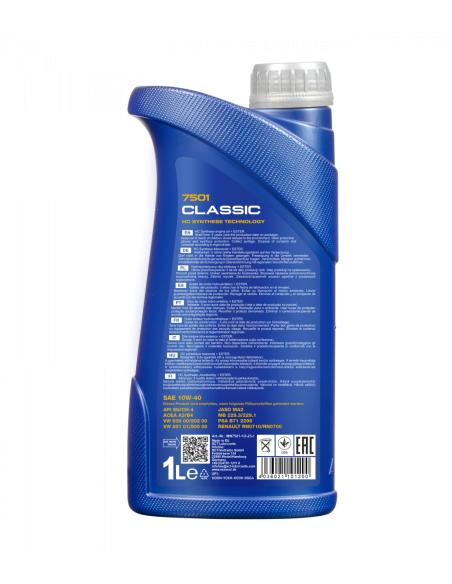 Моторно масло MANNOL CLASSIC 10W-40 1L.