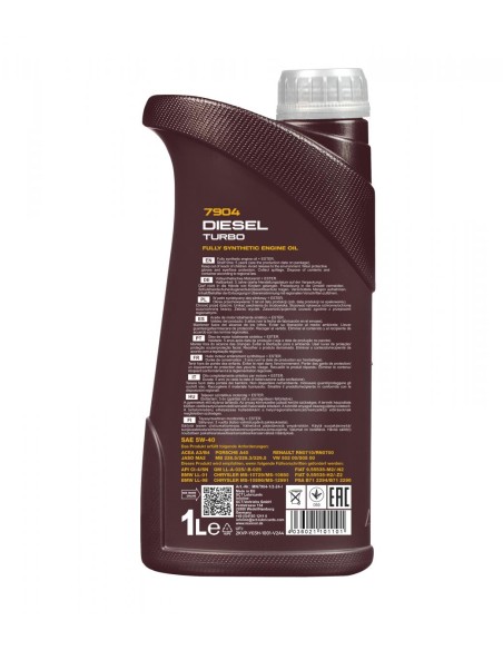 Моторно масло MANNOL DIESEL TURBO 5W-40 1L.