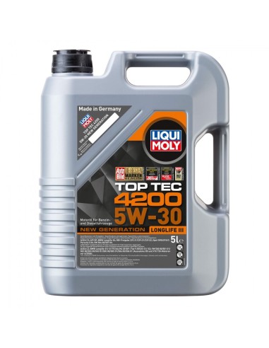 Моторно масло LIQUI MOLY TOP TEC 4200 LLIII SAE 5W-30 5л